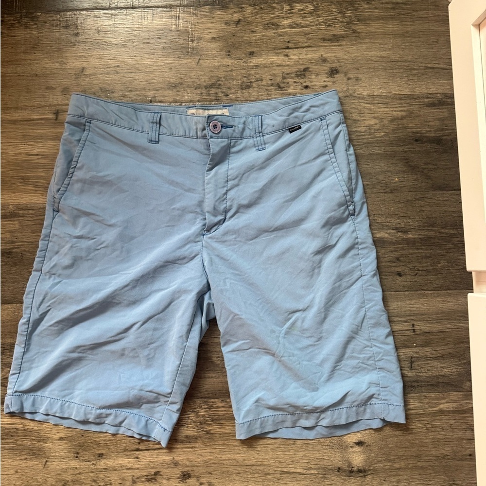 Travis Mathew Light Blue Flat Front Shorts